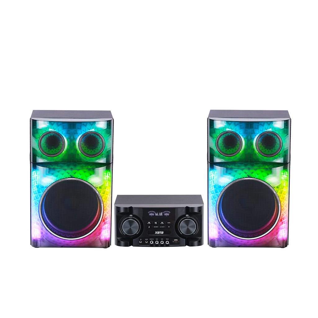 Chaoyue 12 Inch HIFI System Transparent panel Partyspeakers With Light 2.1 Active Speaker Bass Entertainment Audio With Mainframe
