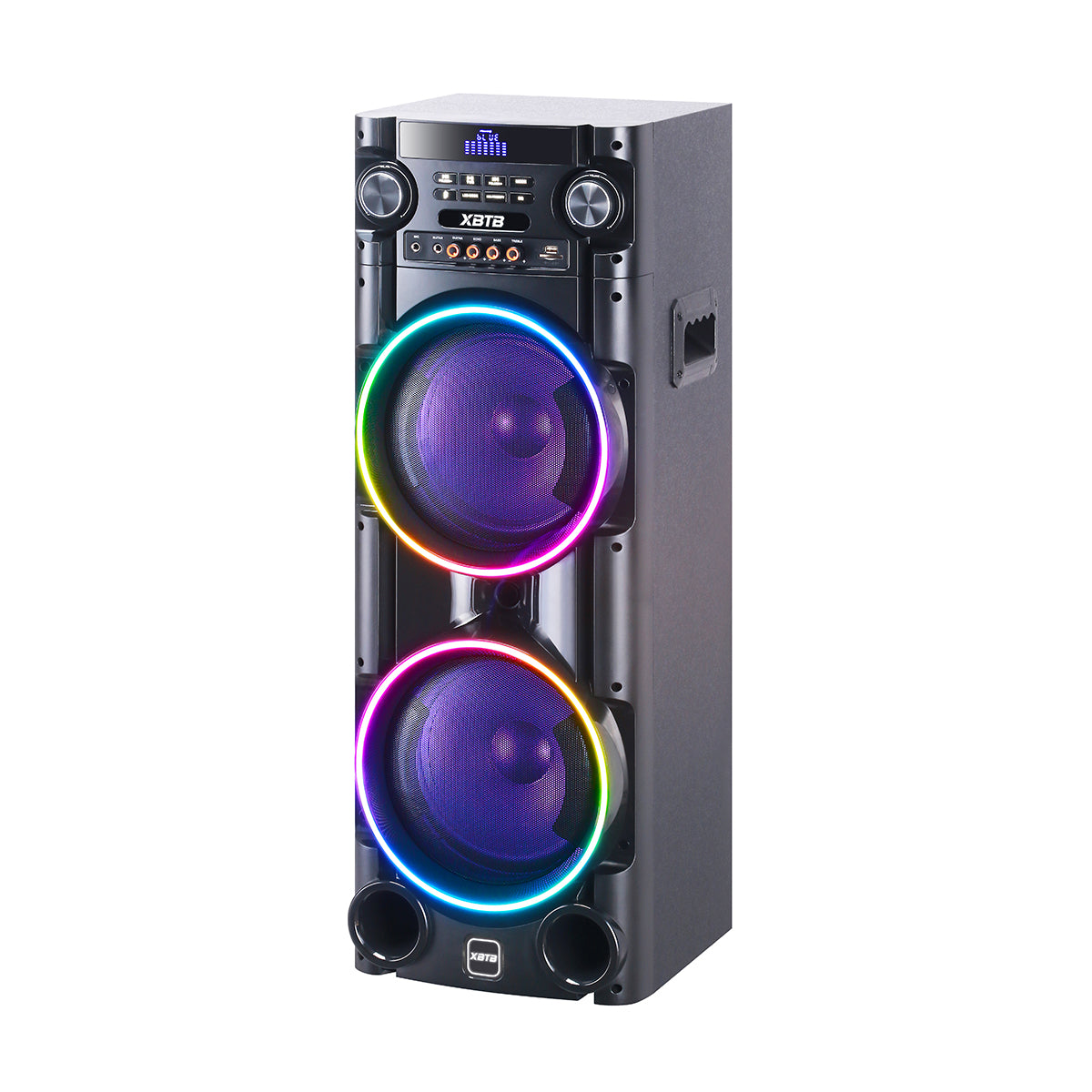 Chaoyue Private Design Karaoke Party Speakers Double 8'Inch Woofer*2 With Light Portable Speaker High Power Woodenbox