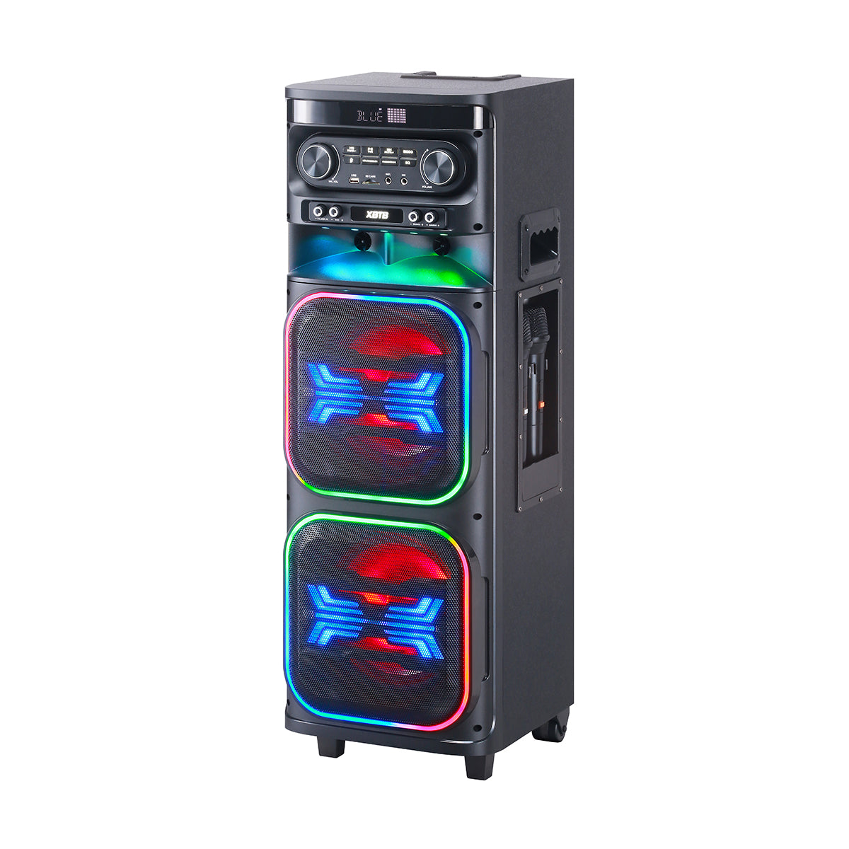 Chaoyue Private Karaoke Party Speakers Double 8'Inch Woofer*2 With Light Portable Speaker Long-Lasting Rechargeable Battery