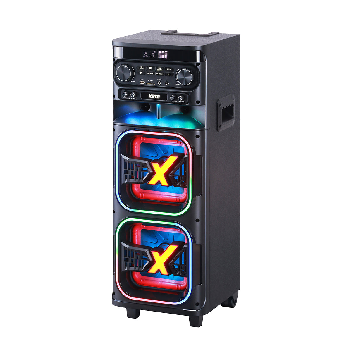 Chaoyue Private Karaoke Party Speakers Double 8'Inch Woofer*2 With Light High Power Portable Speaker Long-Lasting Rechargeable Battery