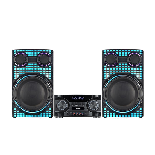Chaoyue 12 Inch Karaoke Pairs Active Partyspeakers With Light 2.1 Active Speaker Bass Entertainment Audio With Mainframe