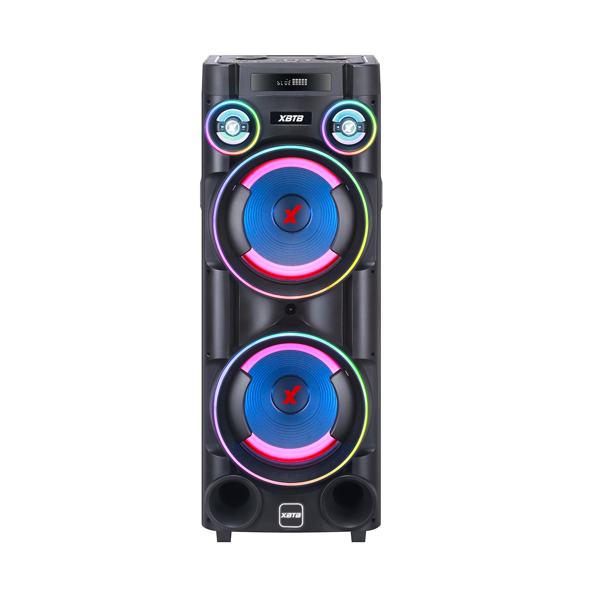 Chaoyue Private Woodenbox Karaoke Party Speakers Double 12 Inch Subwoofer With Light Speaker High Power Entertainment Audio