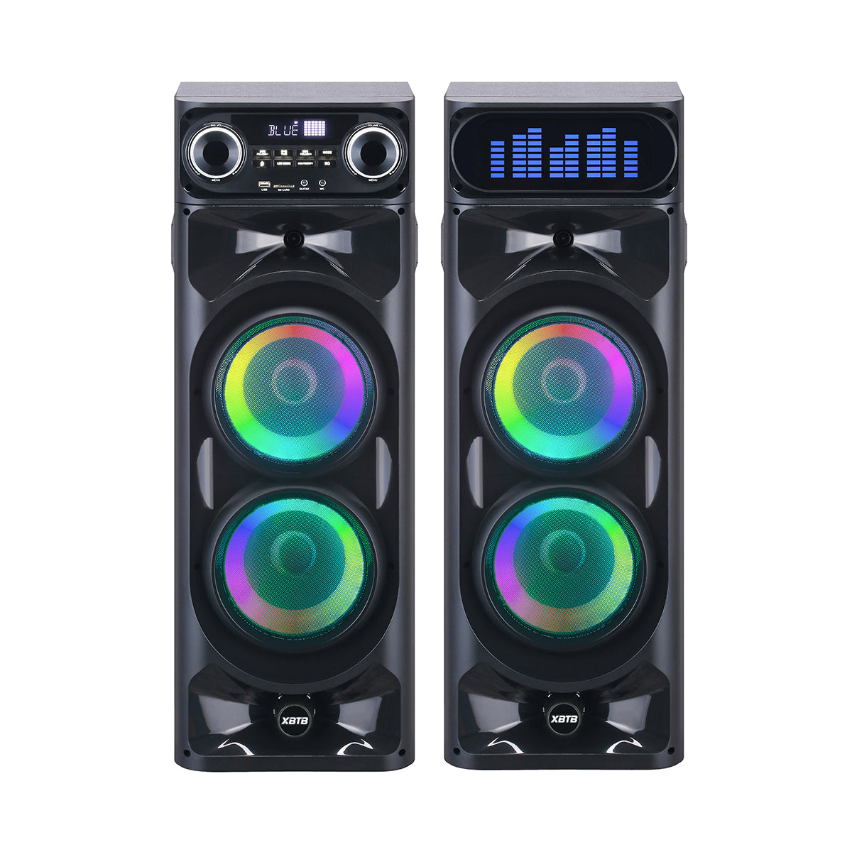 Chaoyue Private 2.0 CH active speaker 6.5 Inch High Power wooden box speaker with light