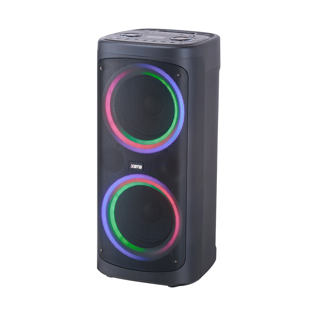 Chaoyue New Portable  Bluetooth Party Speaker Double 6.5Inch With USB FM, RGB Lamp
