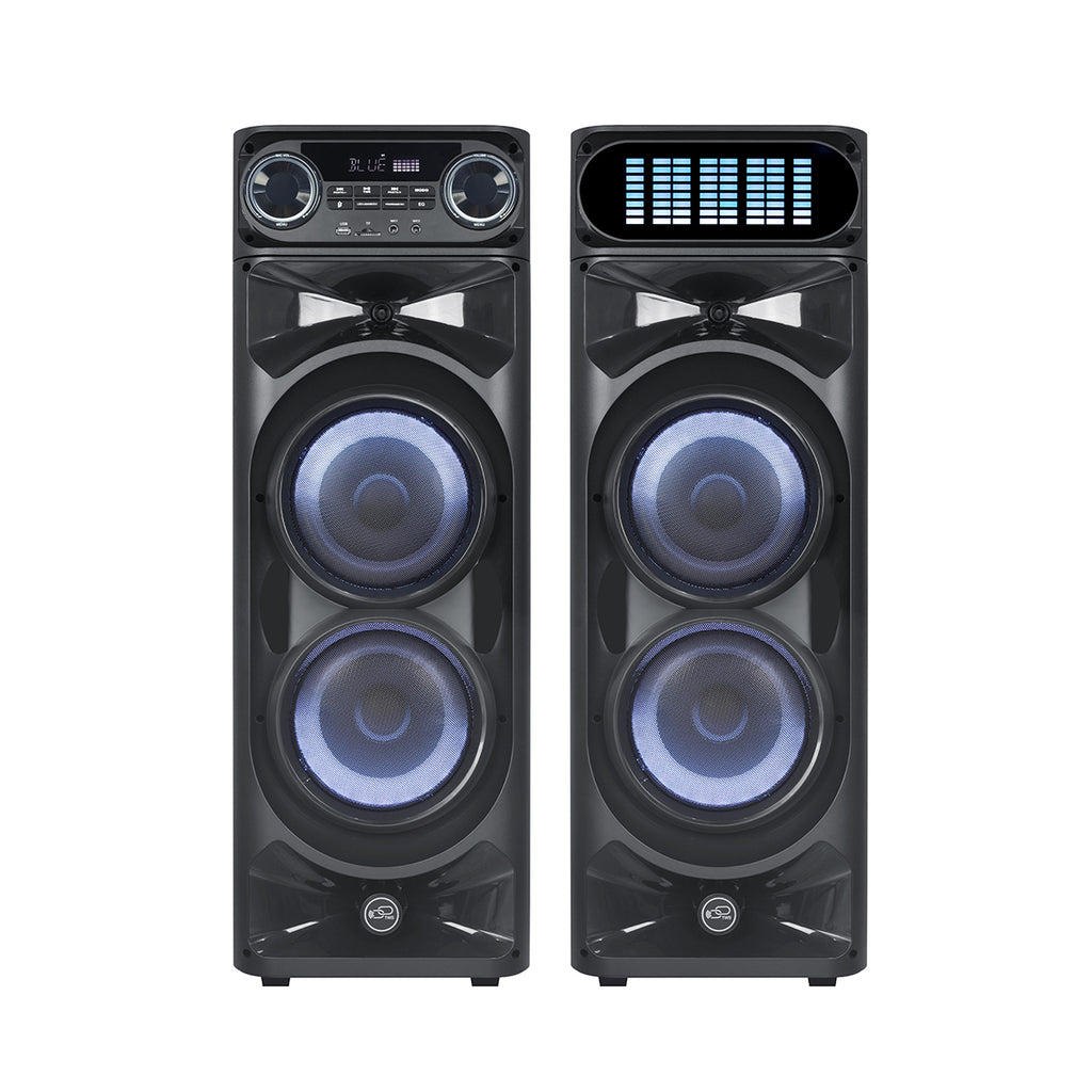 Chaoyue Private 2.0 CH active speaker 6.5 Inch High Power wooden box speaker with light