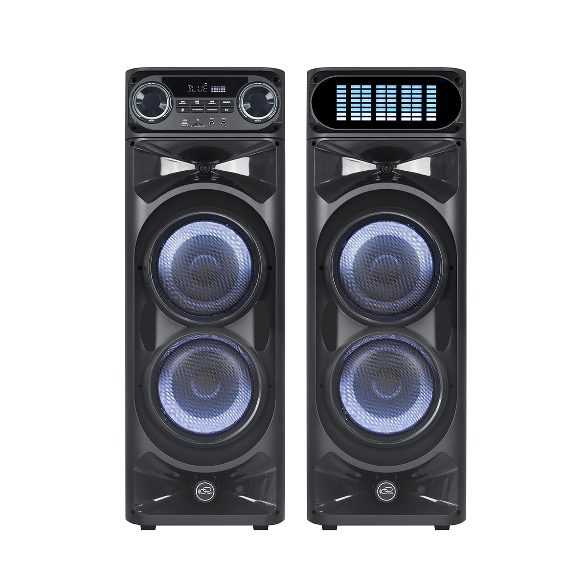 Chaoyue Private 2.0 CH active speaker 6.5 Inch High Power wooden box speaker with light