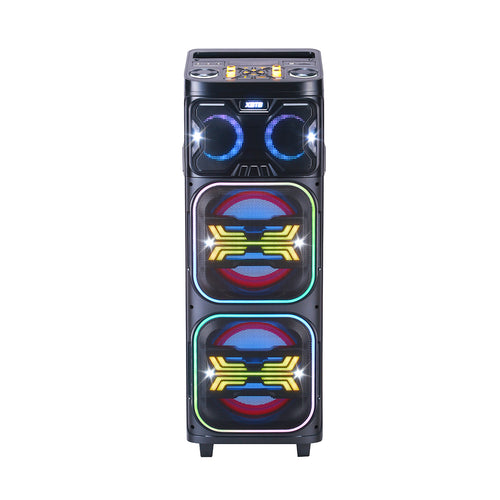 Chaoyue 2026 New Karaoke Party Speakers Double 8'Inch Woofer*2 With Light High Power Portable Speaker Long-Lasting Rechargeable Battery Private Model