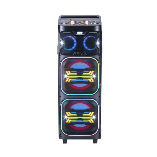 Chaoyue 2026 New Karaoke Party Speakers Double 8'Inch Woofer*2 With Light High Power Portable Speaker Long-Lasting Rechargeable Battery Private Model