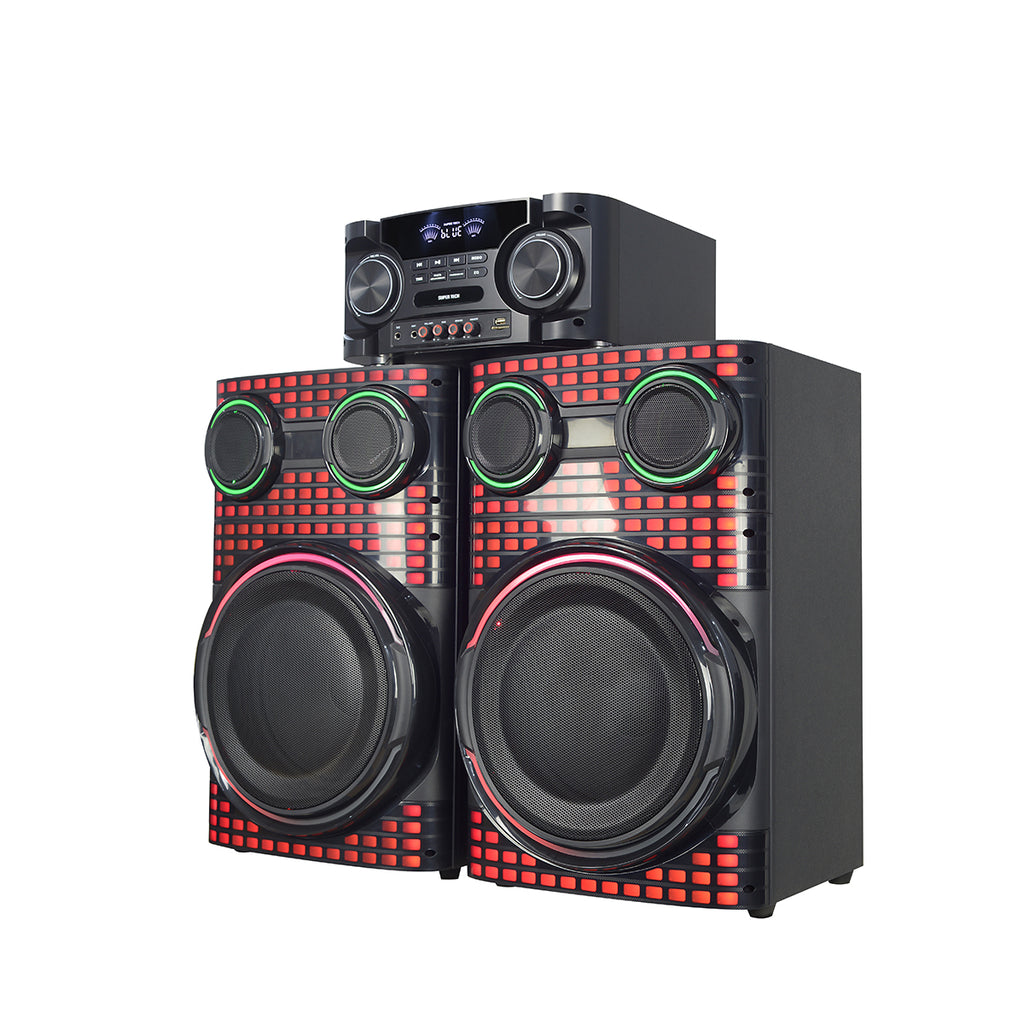Chaoyue 12 Inch Karaoke Pairs Active Partyspeakers With Light 2.1 Active Speaker Bass Entertainment Audio With Mainframe