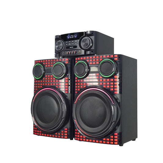 Chaoyue 12 Inch Karaoke Pairs Active Partyspeakers With Light 2.1 Active Speaker Bass Entertainment Audio With Mainframe