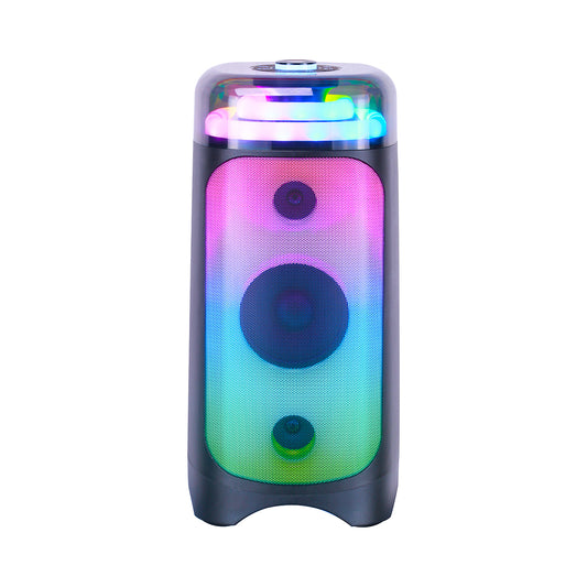 Chaoyue Portable  Bluetooth Party Speaker 6.5Inch With USB FM, Transparent RGB Light, and Long-Lasting Rechargeable Battery