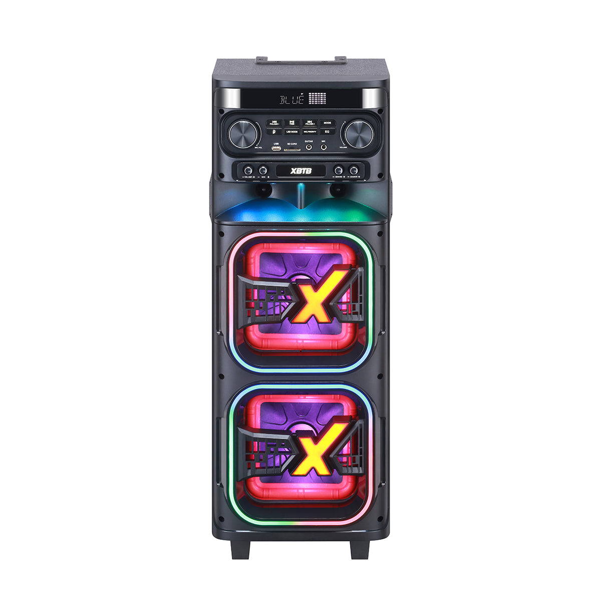 Chaoyue Private Karaoke Party Speakers Double 8'Inch Woofer*2 With Light High Power Portable Speaker Long-Lasting Rechargeable Battery