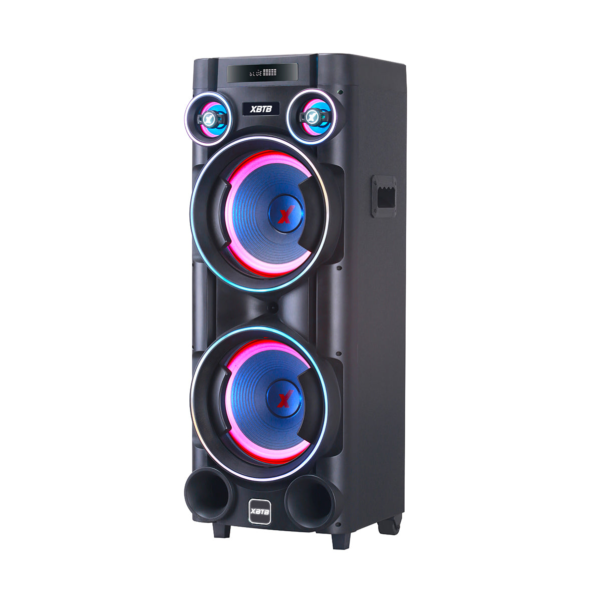 Chaoyue Private Woodenbox Karaoke Party Speakers Double 12 Inch Subwoofer With Light Speaker High Power Entertainment Audio