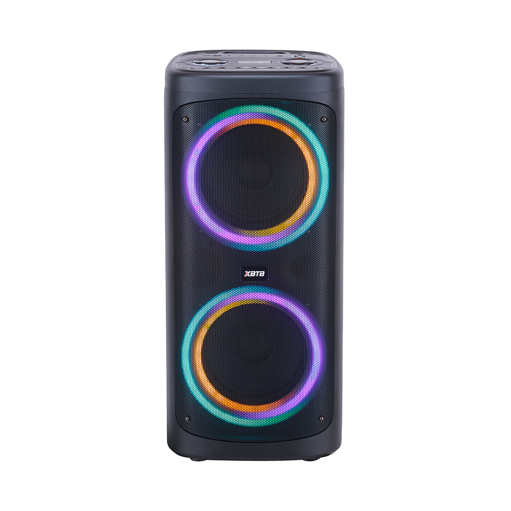 Chaoyue New Portable  Bluetooth Party Speaker Double 6.5Inch With USB FM, RGB Lamp