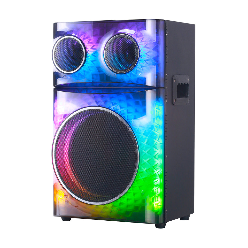 Chaoyue 12 Inch HIFI System Transparent panel Partyspeakers With Light 2.1 Active Speaker Bass Entertainment Audio With Mainframe