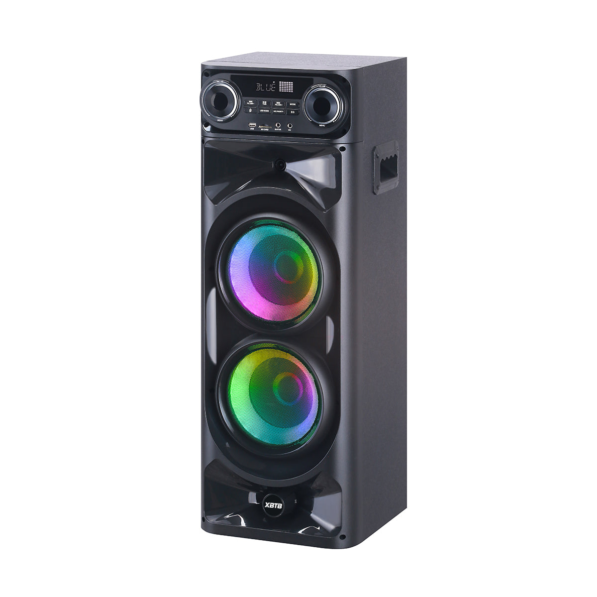 Chaoyue Private 2.0 CH active speaker 6.5 Inch High Power wooden box speaker with light