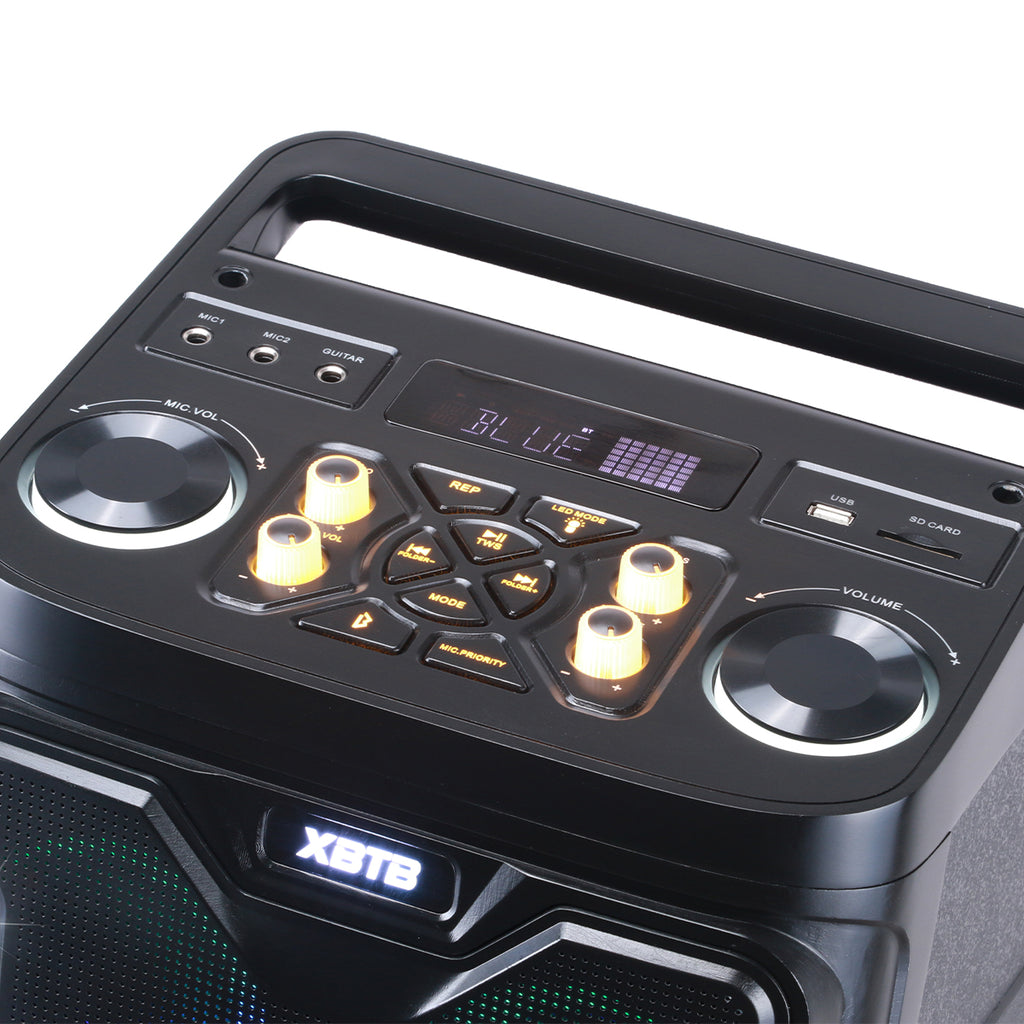 Chaoyue 2026 New Karaoke Party Speakers Double 8'Inch Woofer*2 With Light High Power Portable Speaker Long-Lasting Rechargeable Battery Private Model