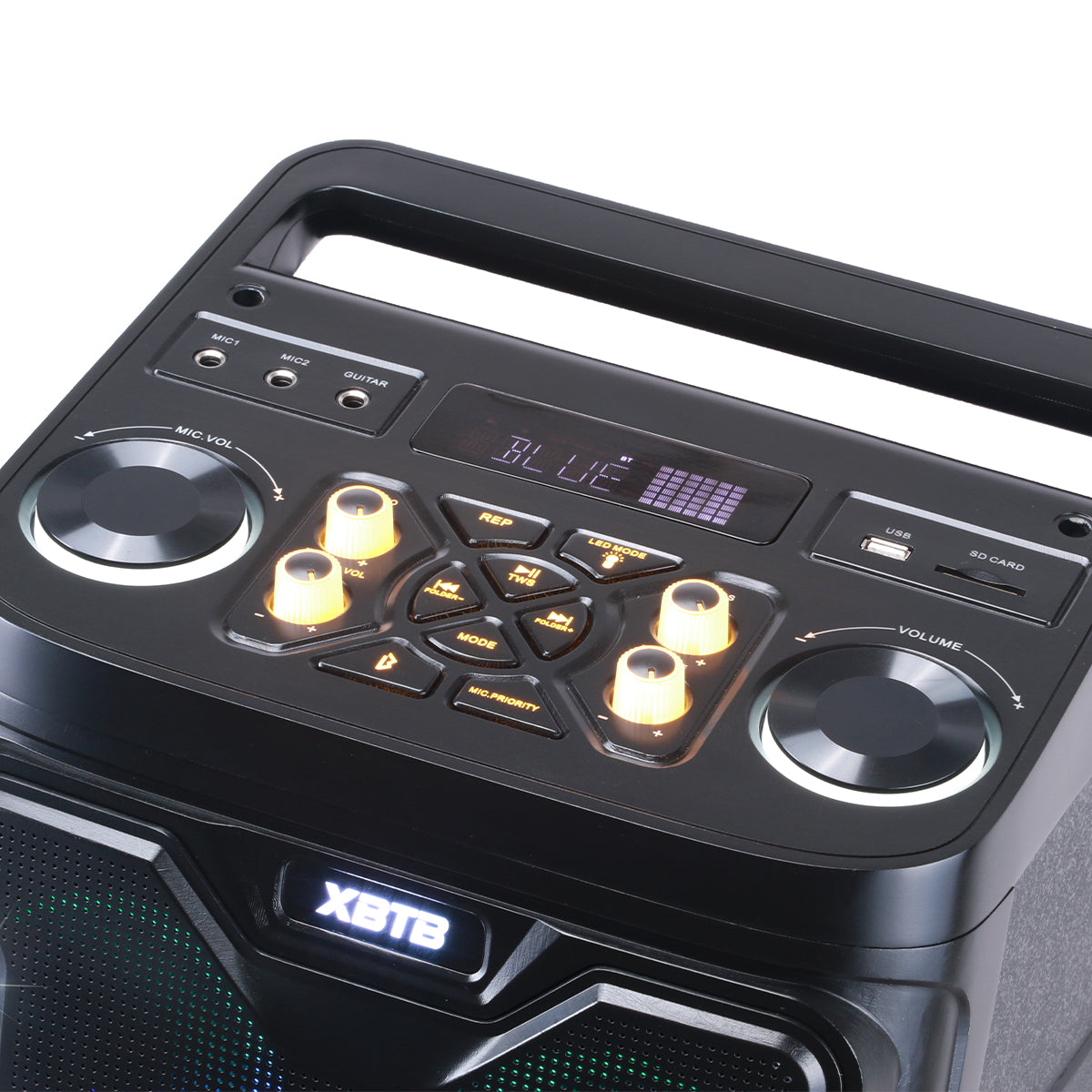 Chaoyue 2026 New Karaoke Party Speakers Double 8'Inch Woofer*2 With Light High Power Portable Speaker Long-Lasting Rechargeable Battery Private Model
