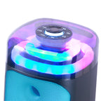 Chaoyue Portable  Bluetooth Party Speaker 6.5Inch With USB FM, Transparent RGB Light, and Long-Lasting Rechargeable Battery