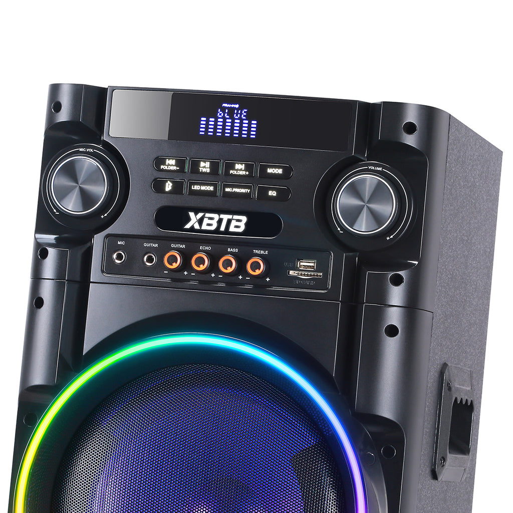 Chaoyue Dounle 8 Inch Karaoke Pairs Active Partyspeakers With Light 2.1 Active Speaker Bass Entertainment Audio With Mainframe