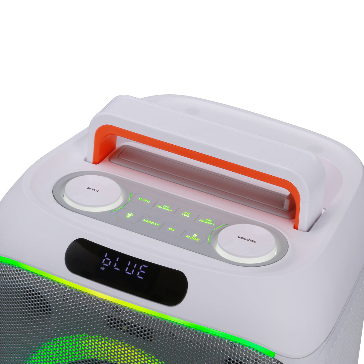 Chaoyue Portable Black/White Bluetooth Party Speaker 6.5Inch*2 With USB FM, RGB Lighting, and Long-Lasting Rechargeable Battery
