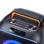 Chaoyue Portable Black/White Bluetooth Party Speaker 6.5Inch*2 With USB FM, RGB Lighting, and Long-Lasting Rechargeable Battery